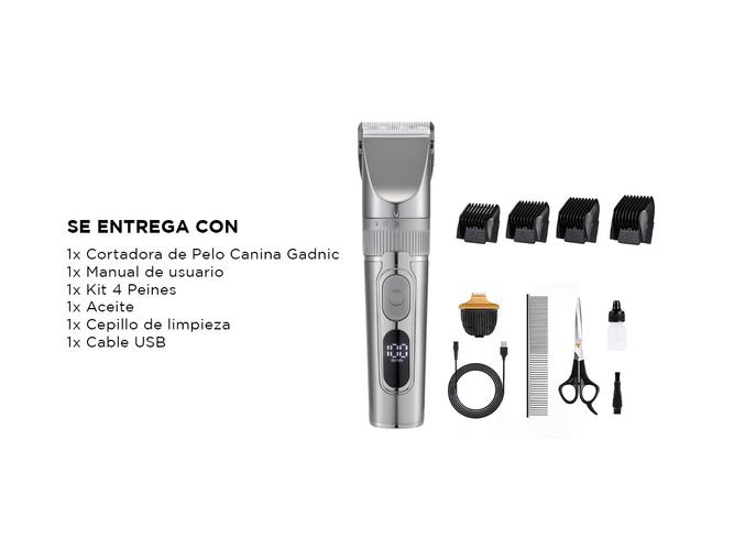 Cortadora de Pelo Gadnic Canina Para Mascotas Recargable  - 6