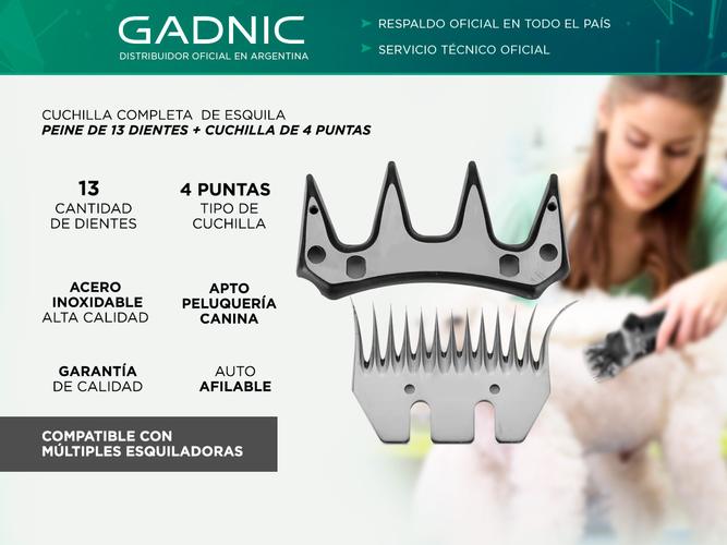 Cuchilla Esquiladora Gadnic 13 Dientes - 1