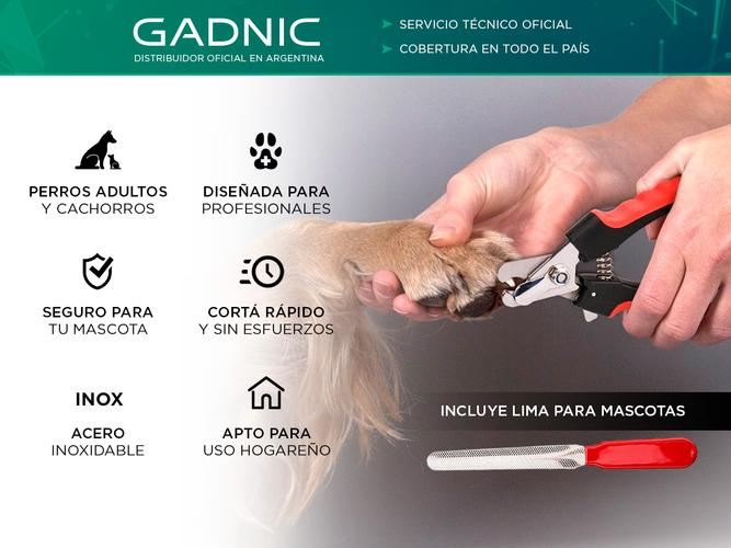 Set Gadnic Alicate Corta Uñas Para Perros + Lima Profesional - 1