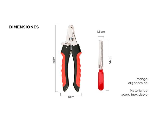 Set Gadnic Alicate Corta Uñas Para Perros + Lima Profesional - 3