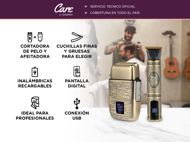 Set de Peluquería Barbería Gadnic BRAZ 2000 Cortadora de Pelo  Afeitadora - 1