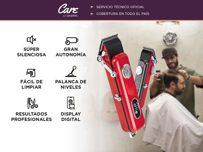 Cortadora de Pelo Gadnic Para Pelo Recargable Rojo - 1