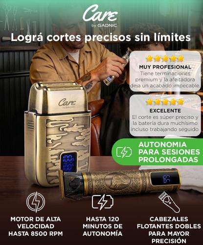 Set Barbería Profesional Gadnic Cortadora y Afeitadora Inalámbrica LED - 1