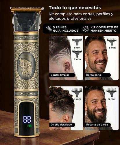 Set Barbería Profesional Gadnic Cortadora y Afeitadora Inalámbrica LED - 4