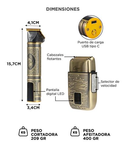 Set Barbería Profesional Gadnic Cortadora y Afeitadora Inalámbrica LED - 5