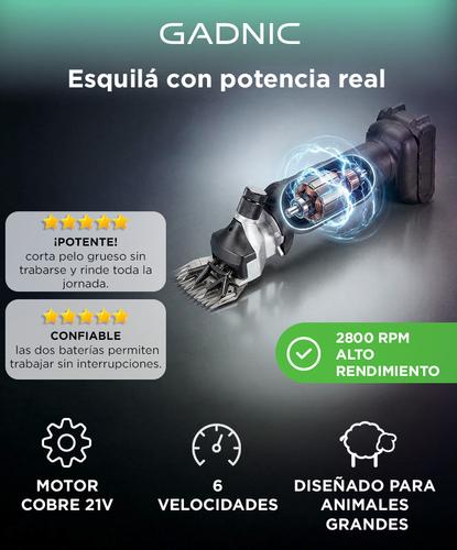 Esquiladora Gadnic Para Animales Grandes 500W 2800 RPM  - 1