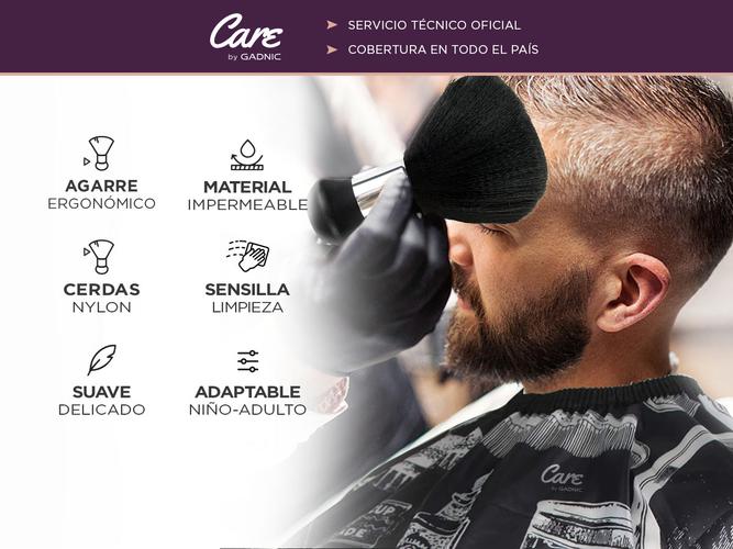 Set Barberia Capa con Diseño Gadnic + Cepillo Sacapelo - 1