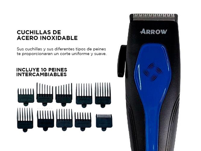 Cortapelo Electrico Cuchilla Acero Inoxidable 10 peines 220V Arrow - 3
