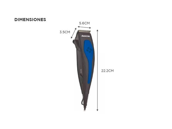 Cortapelo Electrico Cuchilla Acero Inoxidable 10 peines 220V Arrow - 4
