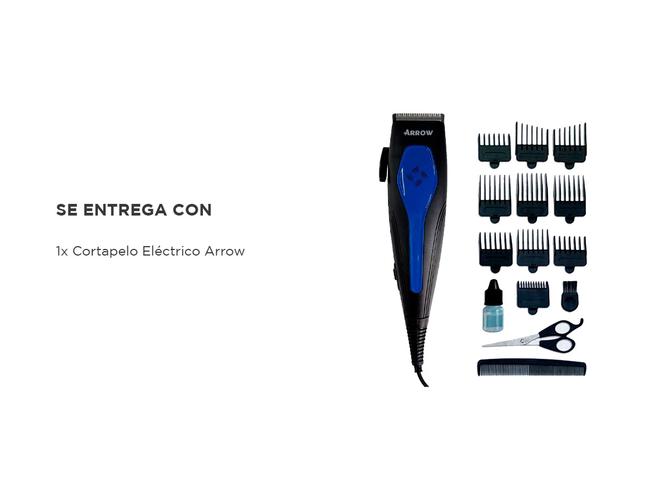 Cortapelo Electrico Cuchilla Acero Inoxidable 10 peines 220V Arrow - 5