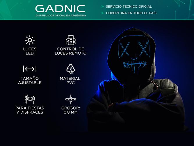 Máscara de Fiesta Gadnic Halloween Luces Led - 1