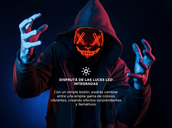 Máscara de Fiesta Gadnic Halloween Luces Led - 3