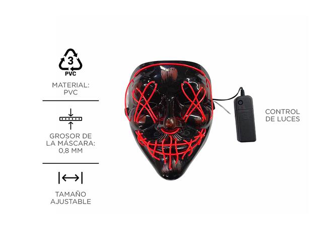 Máscara de Fiesta Gadnic Halloween Luces Led - 5