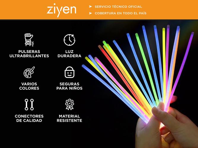 Pack de Pulseras Luminosas Quimicas Ziyen De Neon X100 - 1
