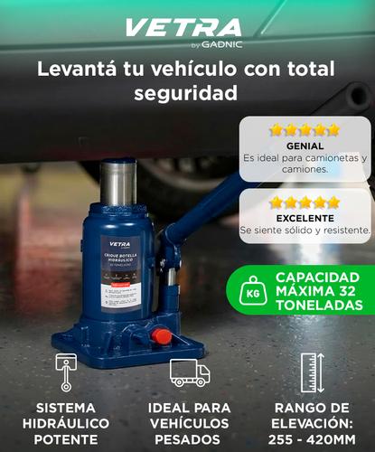 Crique Hidráulico Botella Vetra By Gadnic 32 Toneladas Gato Vehículos Pesados Universal Reforzado - 1
