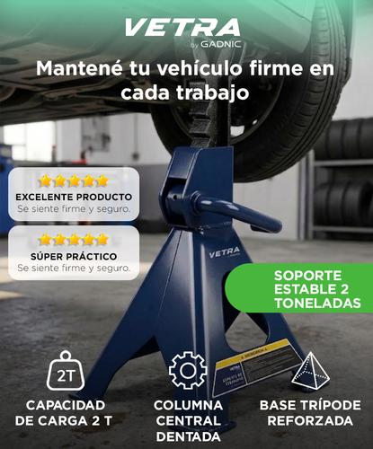 Kit x2 Caballetes Trípode Gadnic 2 Toneladas Plegable Altura Ajustable Auto Camioneta - 1