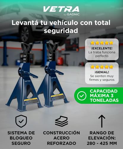 Caballetes Para Auto Vetra By Gadnic 3 Toneladas Trípode Altura Ajustable - 1