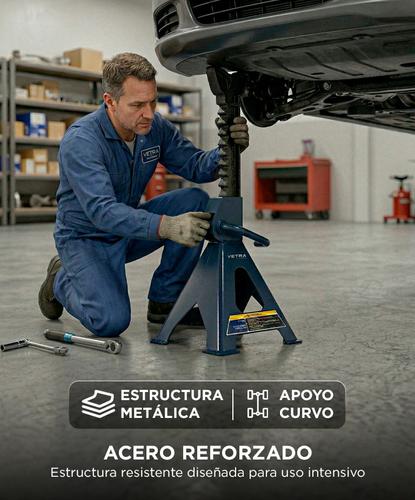 Caballetes Para Auto Vetra By Gadnic 3 Toneladas Trípode Altura Ajustable - 4