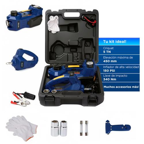 Crique Eléctrico Auto VETRA By Gadnic  5T Automático Multifunción Inflador - 0