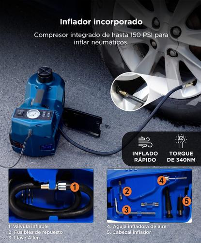 Crique Eléctrico Auto VETRA By Gadnic  5T Automático Multifunción Inflador - 4