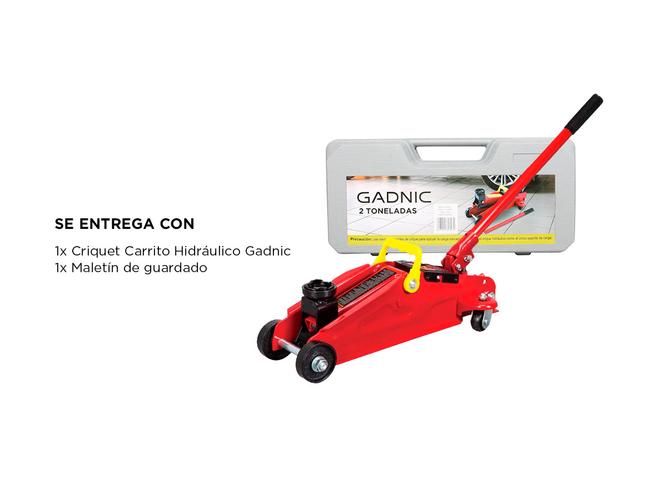 Criquet Carrito Hidraulico Gadnic 2000 Kg + Maletin  - 5