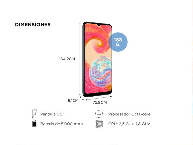 Celular Samsung Galaxy A04e 3gb de Ram + 32 Gb Memoria interna - 4