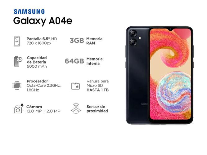 Celular Samsung Galaxy A04e 64GB 3 GB RAM - 1