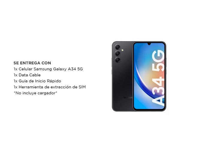 Celular Samsung Galaxy A34 5G 6Gb de Ram + 128 Gb memoria - 5