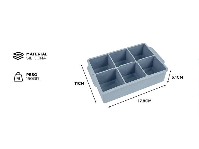 Cubetera De Silicona Gadnic Con Tapa Hielos Grandes - 3