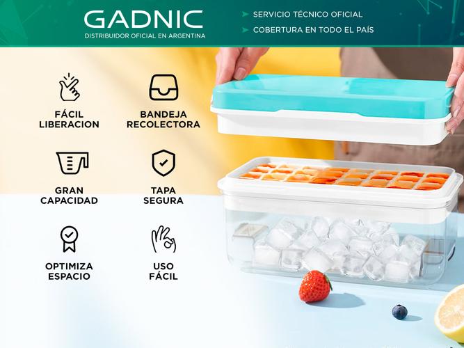 Cubetera Bandeja para Hielo Gadnic con Contenedor - 1