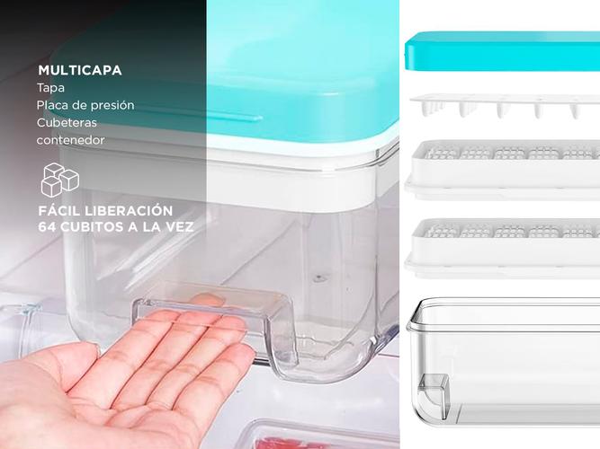 Cubetera Bandeja para Hielo Gadnic con Contenedor - 2