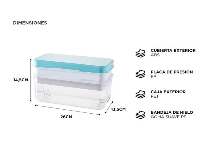 Cubetera Bandeja para Hielo Gadnic con Contenedor - 3