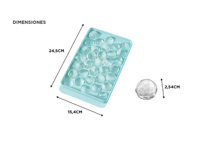 Cubetera De Hielo Con Bandeja Cubo Y Esferas Gadnic Molde Con Tapa - 5