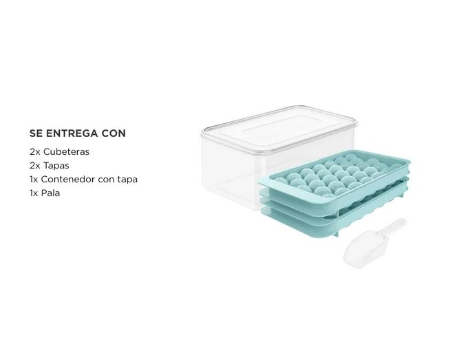 Cubetera De Hielo Con Bandeja Cubo Y Esferas Gadnic Molde Con Tapa - 6
