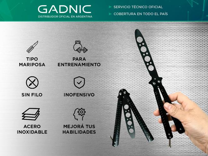 Navaja Cuchillo Mariposa Gadnic CH1R De Entrenamiento Sin Filo Outlet - 1