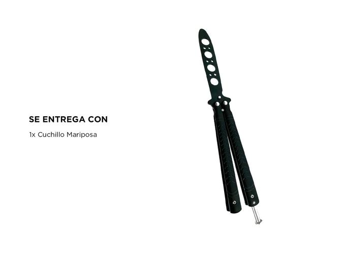 Navaja Cuchillo Mariposa Gadnic CH1R De Entrenamiento Sin Filo - 4