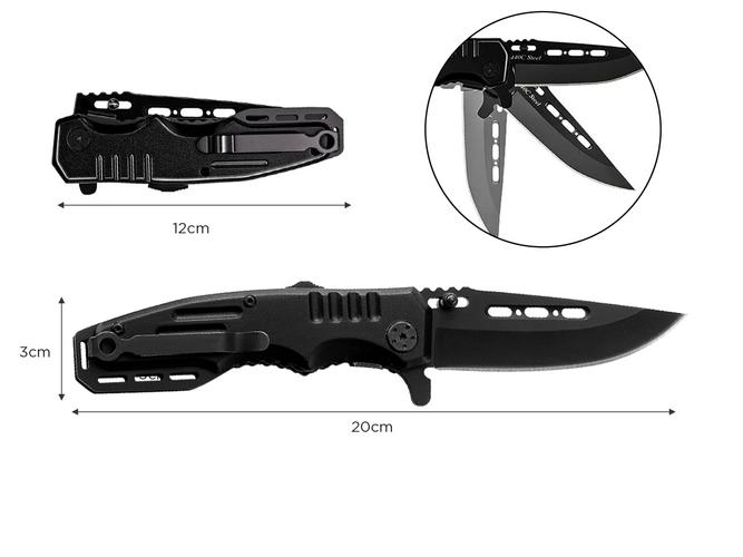 Navaja de Bolsillo Gadnic CH2R Plegable Cuchillo Táctico Camping - 3