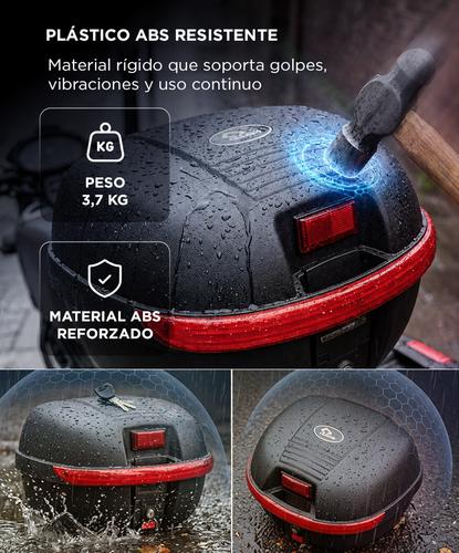 Baul Para Moto Cucyma 16 Litros Con Llave Reflector Trasero Plastico ABS Universal  - 4