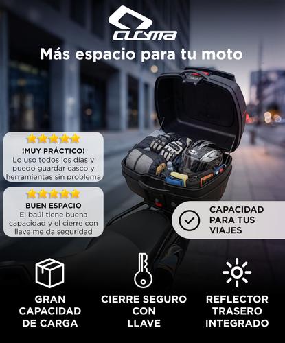 Baul Para Moto Cucyma 32 litros Llave Reflector - 1