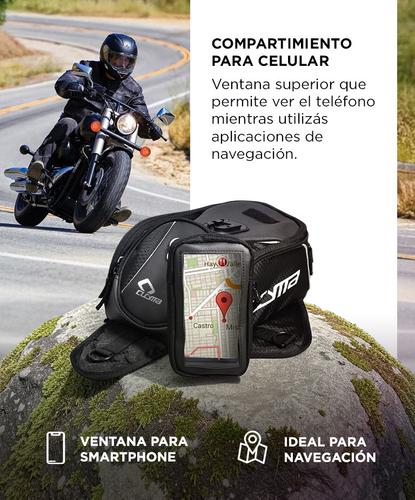 Mochila Para Tanque Moto Cucyma Compartimiento Celular 6 Litros - 3