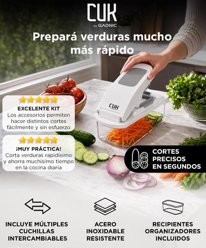 Cortadora De Verduras Picadora Cuk By Gadnic Mandolina Multifunción Con Rallador Y Accesorios - 1