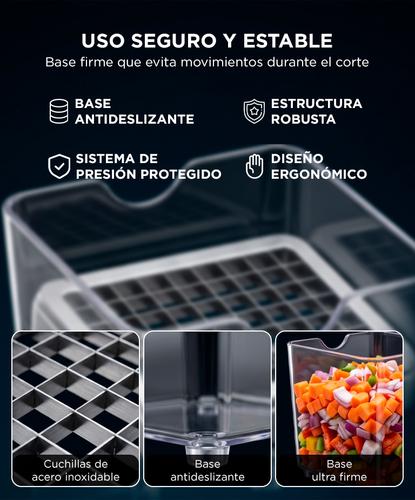 Cortador de Verduras a Presión Cuk by Gadnic Picador multifuncional Acero Inox - 4