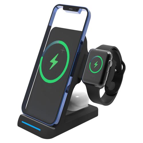 Cargador Inalambrico Gadnic CWIR0006 3 en 1 15w Celular Smartwatch Auriculares Outlet - 0