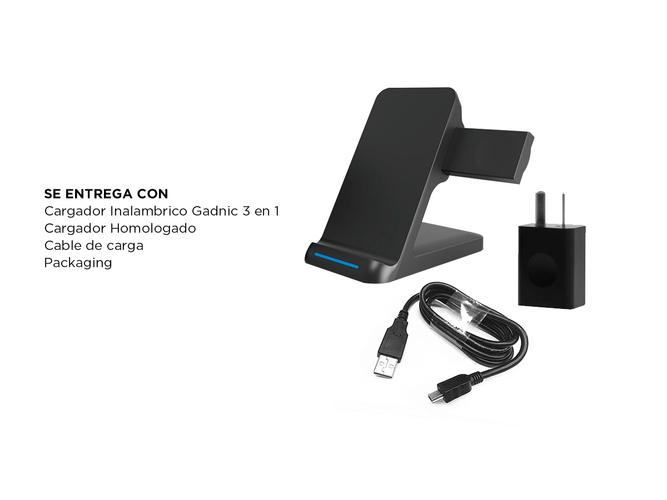 Cargador Inalambrico Gadnic CWIR0006 3 en 1 15w Celular Smartwatch Auriculares - 6