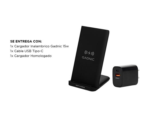Cargador para Celular Inalambrico Gadnic CWIR0008 15W Soporte - 6