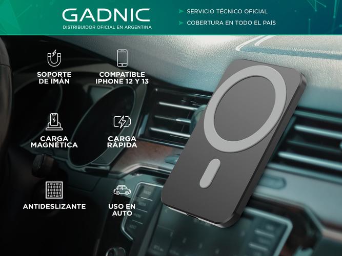 Cargador Inalámbrico Magnético Gadnic Para Auto - 1
