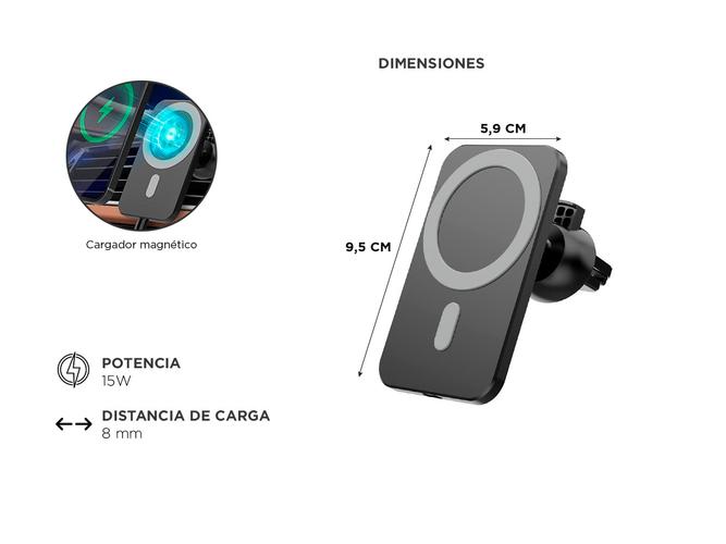 Cargador Inalámbrico Magnético Gadnic Para Auto - 3