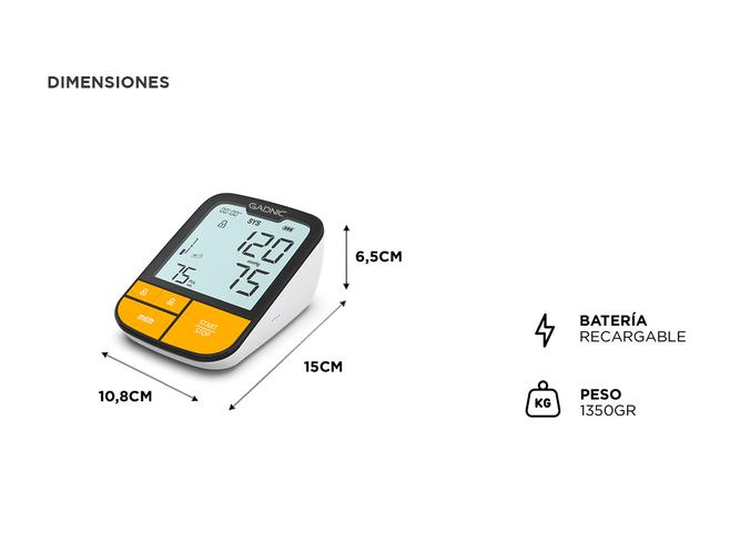Tensiómetro De Presión Arterial Gadnic Para Brazo Digital - 5