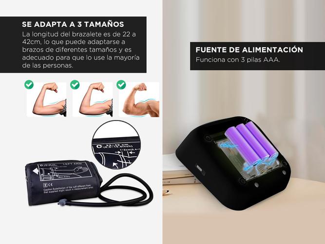 Tensiómetro Digital de Brazo Gadnic Automático con Pantalla LCD Presión Arterial - 4