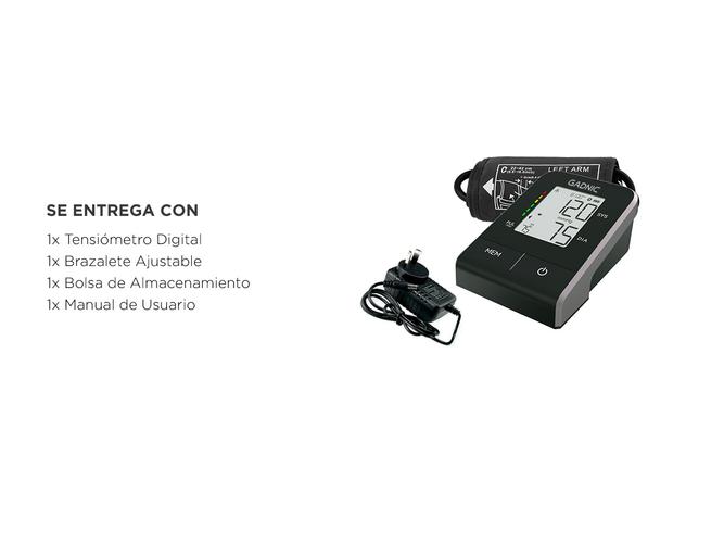 Tensiómetro Digital de Brazo Gadnic Automático con Pantalla LCD Presión Arterial - 6